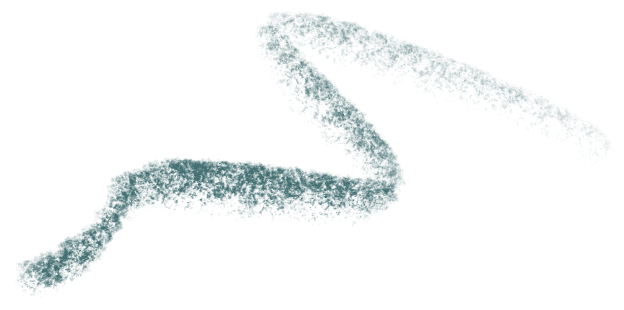 A green background with blue brush strokes.